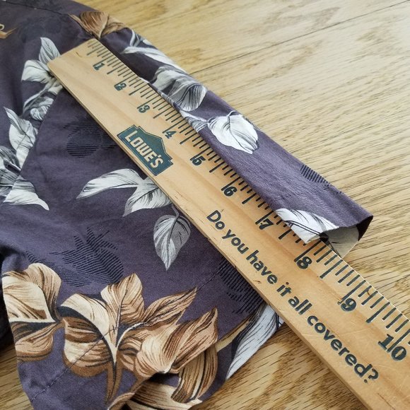 High Surf Mens Medium Multi-Colored Short Sleeve Button Up Hawaiian Floral Shirt - Picture 6 of 8